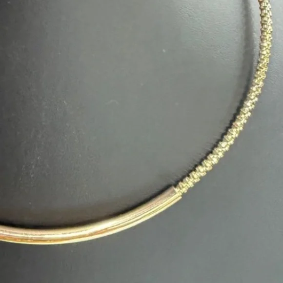 Vintage Napier Gold Tone Omega Collar Necklace Signed NWT Adjustable - Picture 4 of 4